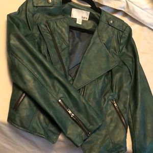 Bar lll Hunter green leather jacket size M